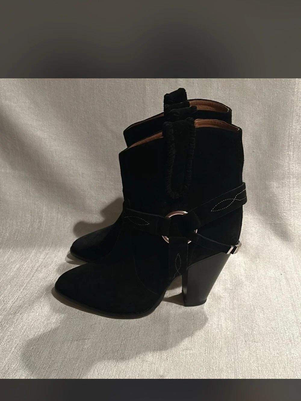 Isabel Marant Etoile Rawson Black Suede Booties 40